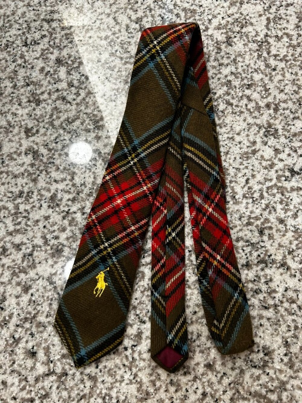 Polo Ralph Lauren Plaid Tartan Necktie